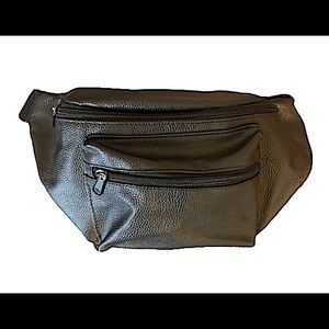 Faux Pebbled Leather Fanny Pack